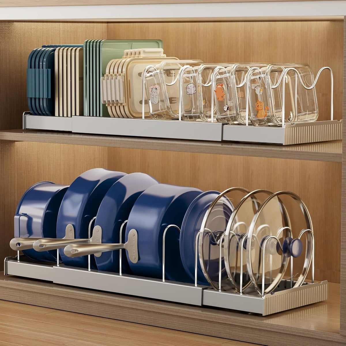 Stainless‑Steel Pot Racks