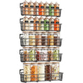 5‑Pack Black Wall‑Mounted Spice Baskets