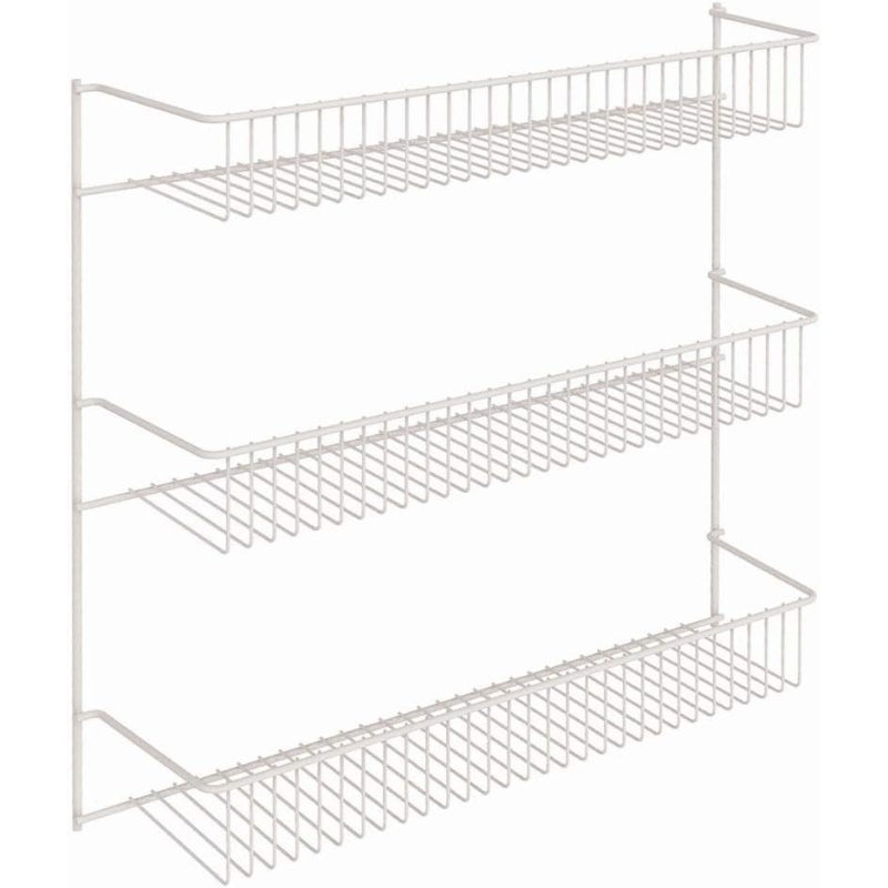 3‑Tier White Wall‑Mounted Metal Rack 8022