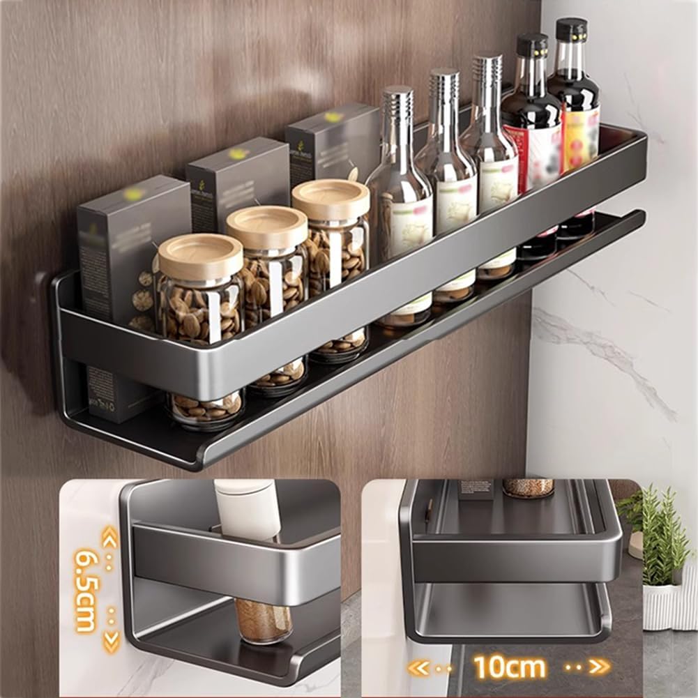 Wall‑Mounted Kitchen & Bathroom Spice Rack