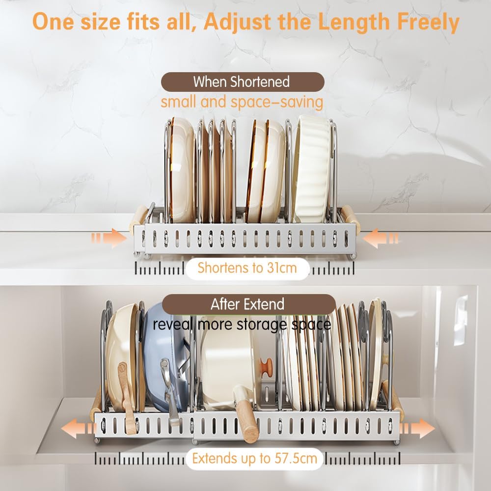 304 Stainless Steel Cabinet Pot Organizer
