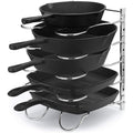 Chrome Pot & Lid Organizer with 5 Dividers