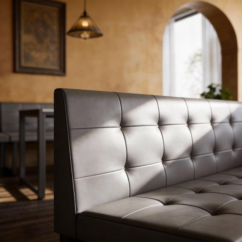 5‑Piece Grey Upholstered Corner Dining Set