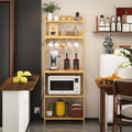 5‑Tier Natural Bamboo Bakers Rack
