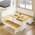 3‑Piece L‑Shaped Corner Breakfast Nook Dining Set