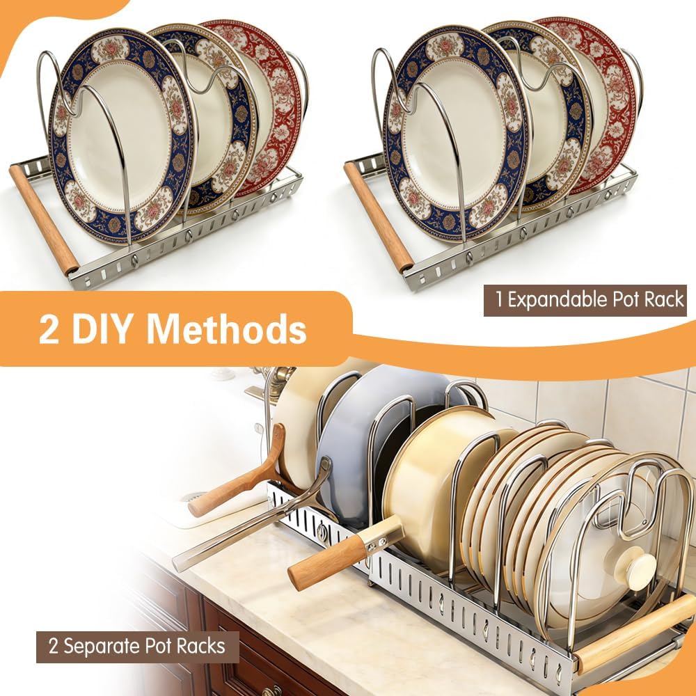 304 Stainless Steel Cabinet Pot Organizer
