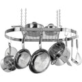 33" Oval Stainless Steel Hanging Pot Rack