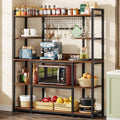 5‑Tier Rustic Brown Bakers Rack
