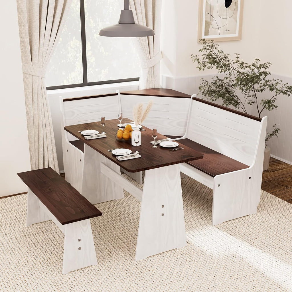 Corner Breakfast Nook Dining Set 4‑6 People