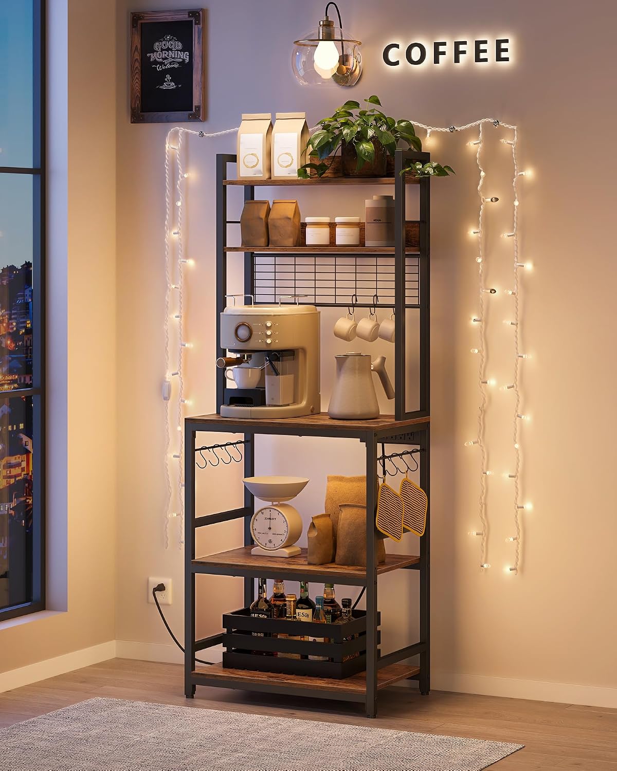 Bakers Rack with Power Outlet