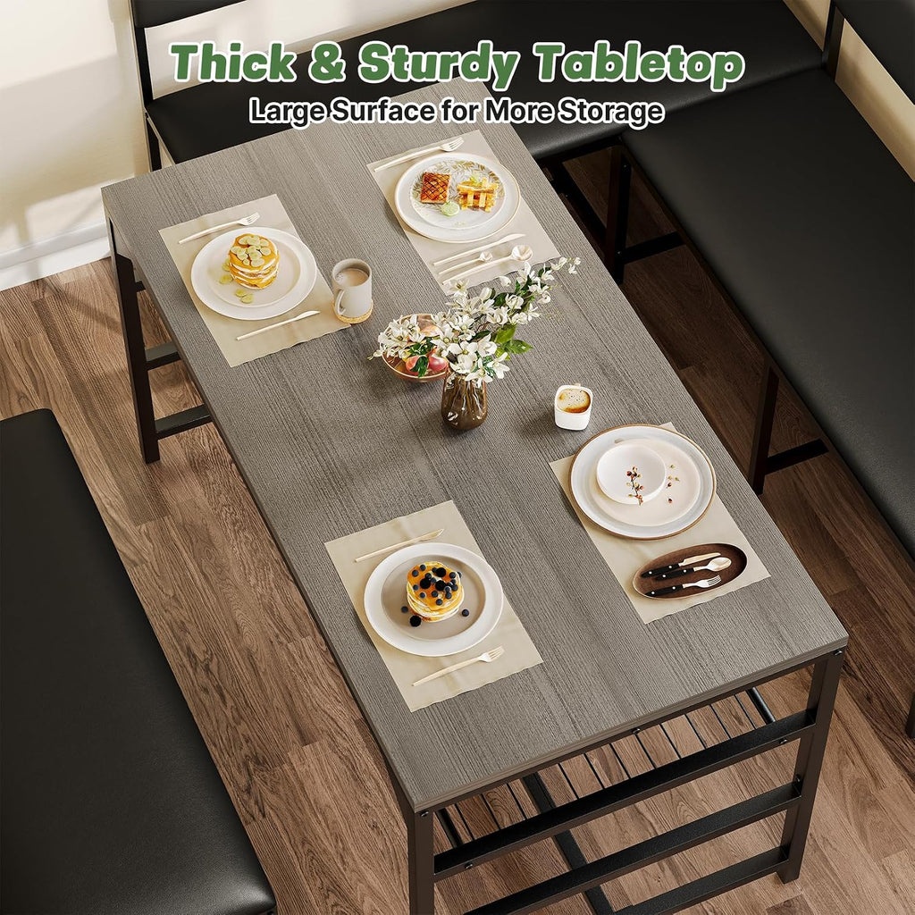 Corner Dining Table Set with Soft Seat