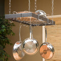 30‑in Hammered Steel Rectangular Pot Rack