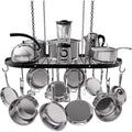 33×17" Black Ceiling Pot Rack with 15 Hooks